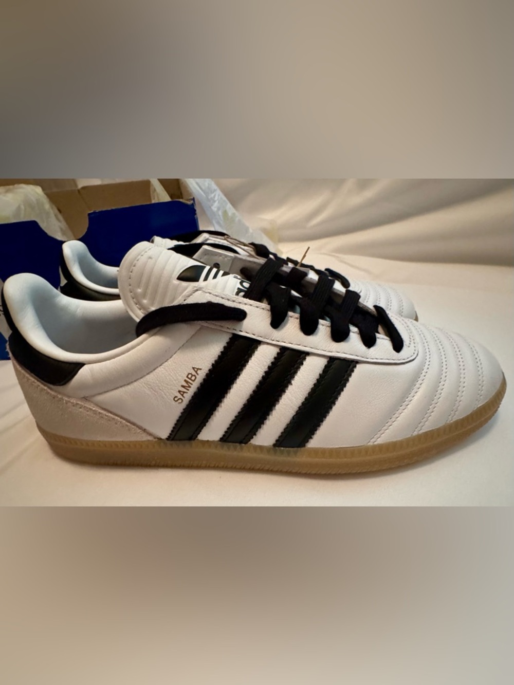 Adidas Samba JP *UNISEX* White & Black Leather Sneakers - NWT